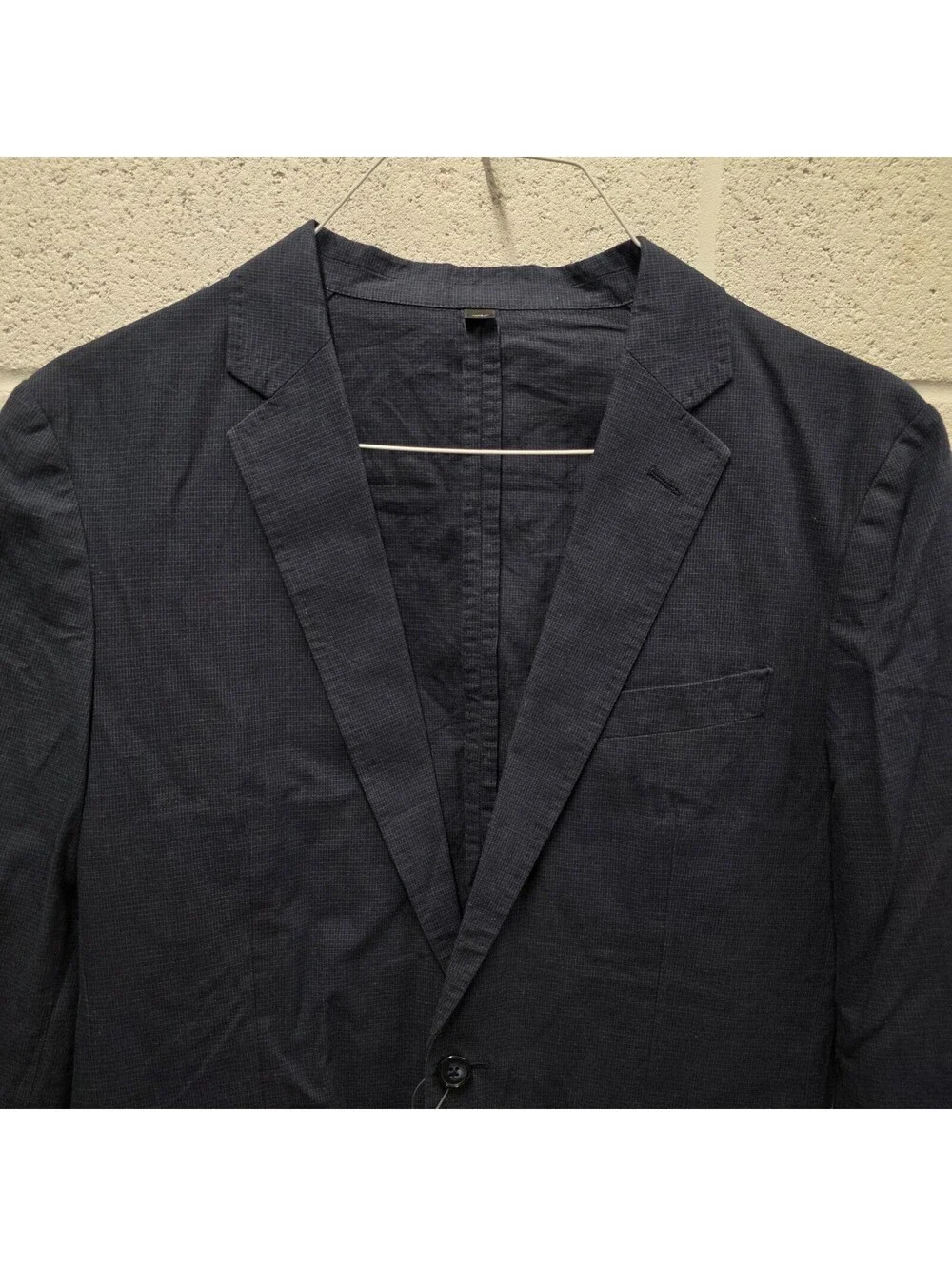 J.Crew Ludlow Somelos Chambray  Blazer Jacket Cotton Linen Blend  38R Men's Blue